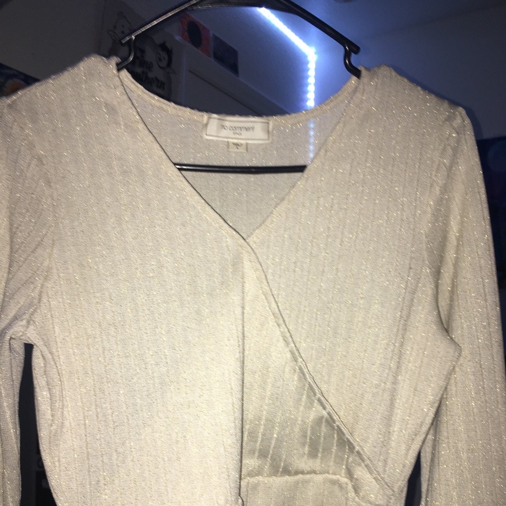 Tan long sleeve blouse